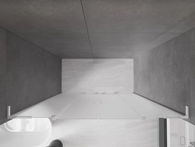 Mexen Velar L Duo, posuvné sprchové dvere do otvoru 170 cm, 8mm sklo námraza, chrómová, 871-170-003-32-01