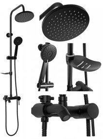 REA-P7005 - Sprchová súprava LUIS matná čierna