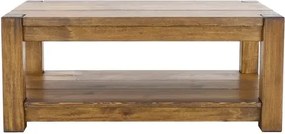 Rustikálny konferenčný stolík s poličkou, 120x70x50 cm
