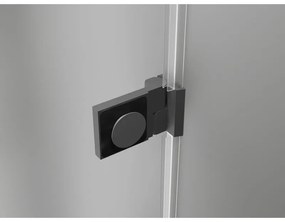 Mexen Lunar-B Duo výklopný sprchový kút 80 x 80 cm, číre sklo, grafitová, 832-080L-080P-95-00