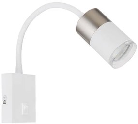 Globo 57851W - Nástenné bodové svietidlo BRISBON 1xGU10/25W/230V biela/chróm