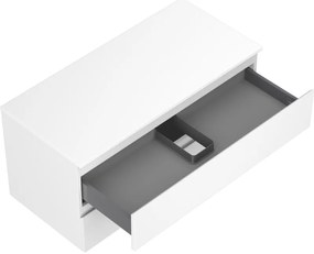 Mexen Orio, kúpeľňová skrinka 100 cm s hornou časťou, 2 zásuvky, biela matná, 91A10-10047-2-BFFC01