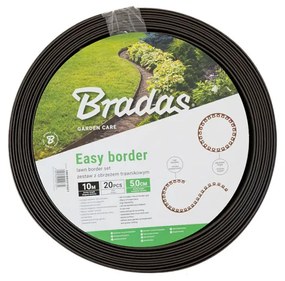 Bradas Neviditeľný obrubník 2v1 10 m x 50 mm, hnedá (vrátane klincov)