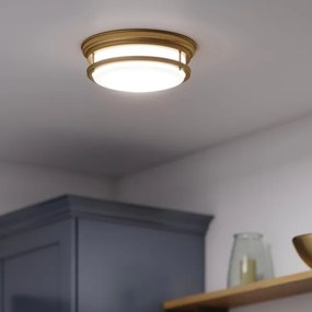 Hinkley HK-HADLEY-F-BR-Kúpeľňové stropné svietidlo HADLEY 3xE27/40W/230V IP44 zlaté