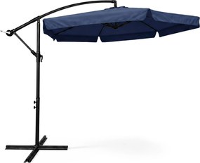 Záhradný slnečník CYNIA s bočnou nohou 300 cm tmavomodrý