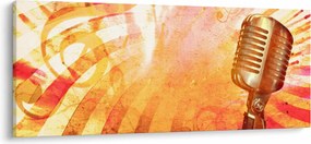 Obraz - Retro mikrofón (120x50 cm)