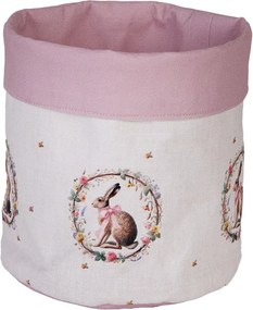 Košík na pečivo zajac s kvetmi Easter Whispers Collection - Ø 15*16 cm