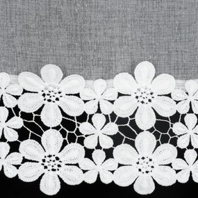 KRÁTKA ZÁCLONA NA PÚTKACH KAJA 150X40 CM BIELA