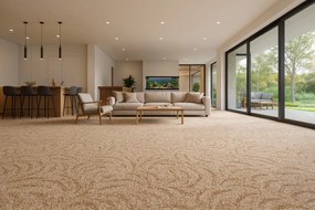 AladinWorld Expres, AKCIA: 120x170 cm Kusový koberec Scroll béžový - obšitý zo všetkých strán, šíře, béžová, filc, detská izba