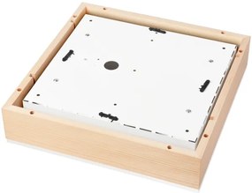 Stropné svietidlo NATURAL SQUARE 4xE27/15W/230V 39x39 cm borovica/biela
