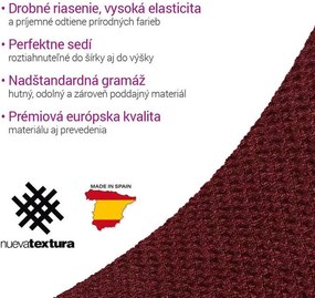 Super strečové poťahy HARMONIA bordó dvojkreslo (š. 140 - 180 cm)