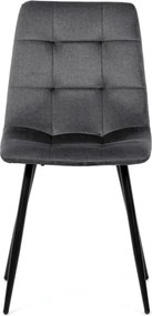 Jedálenská stolička zamatová, sivá DCL-X7015 GREY2
