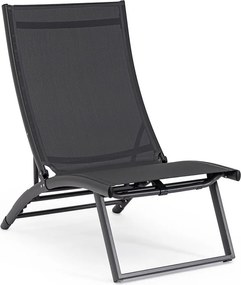 Antracitové kovové záhradné ležadlo Taylor – Bizzotto