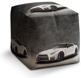 Taburet Cube sivý, sivá