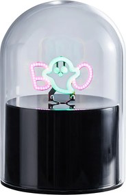 GLOW BALL Neónové svetlo bubák 10 cm - čierna