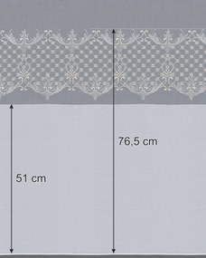 Záclona so systémom FLEX (jednoduché spony flex) farba produktu biela látka polopriehľadný, zapletaná, vzorované