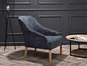 Relaxačné kreslo Roseile (sivá + dub). Akcia -20%. Vlastná spoľahlivá doprava až k Vám domov. 1136276