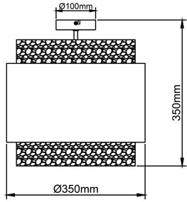 Brilliant - Stropné svietidlo WATERLILLY 2xE27/60W/230V pr. 35 cm krémová