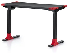 Výškovo nastaviteľný stôl OfficeTech Game, 120 x 60 cm, čierna