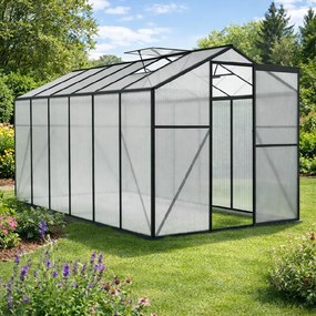 Skleník so základňou BestBerg BBGH‑1206B / 7,05 m² / 371 × 190 × 206 cm / čierna