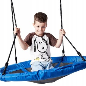 Závesný hojdací kruh pre deti v modrej farbe
