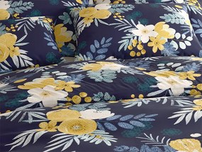 Obliečky z mikrovlákna FLOWERISH tmavo modré Rozmer obliečky: 70 x 90 cm | 140 x 220 cm