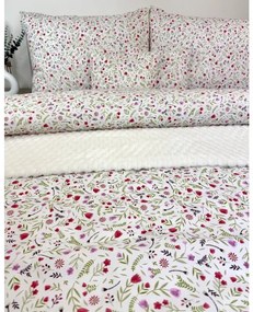 INTERMEDIC SK Bavlnená obliečka Fialové Kvietočky 140x200/70x90 cm – zapínanie na zips
