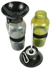 Cestovná fľaša s miskou pre psov 500 ml DOGS - viac farieb Farba: Zelená