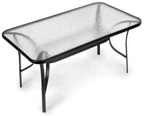 Sklenený záhradný stôl 120x70 cm