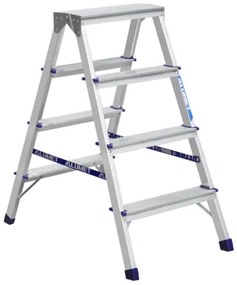 Alumet AD 7204 Hliníkové obojstranné schodíky, 2x 4 stupne, 81 cm