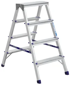 Alumet AD 7204 Hliníkové obojstranné schodíky, 2x 4 stupne, 81 cm