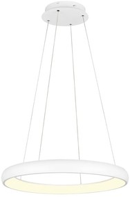 Biele LED stmievateľné závesné svietidlo s kovovým tienidlom ø 75 cm Cardona – Trio