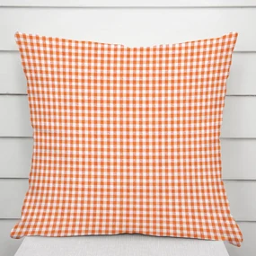 Biante Dekoračná obliečka na vankúš Rebeka RE-006 Oranžovo-biela kocka malá 60 x 60 cm