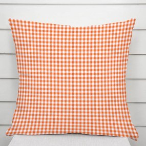 Biante Dekoračná obliečka na vankúš Rebeka RE-006 Oranžovo-biela kocka malá 60 x 60 cm