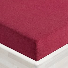 Detské froté napínacie prestieradlo do postieľky FR-010 Vínové 60 x 120 x 10 cm - do postieľky