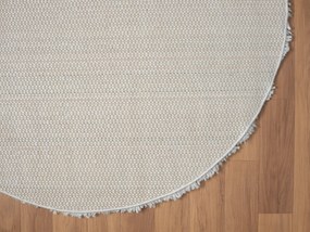 My Flair, Kusový koberec My Shaggy creme kruh, 120x120 (priemer) kruh, biela, chodba / predsieň