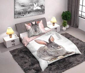 Bavlnená posteľná bielizeň Wild Králik 140x200 cm