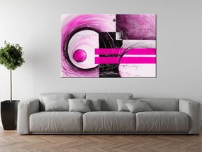Gario Ručne maľovaný obraz Ružové tvary Rozmery: 120 x 80 cm