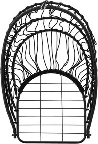 CH ERIS ČIERNA SKLADACIA ZÁVESNÁ STOLIČKA, VANKÚŠ – ČIERNY, RÁM – ČIERNY