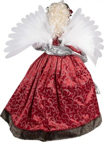 Červený hrajúci Anjel v šatách a svietiacimi krídlami Angel Chris ľad - 50*30*65 cm