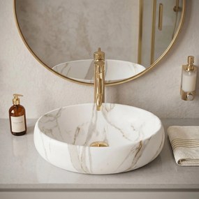 Rea Linda Lava umývadlo, 49 x 34 cm, imitácia kameňa-lava matná, REA-U8568