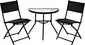 CH Súprava balkónového nábytku Scalp - čierna