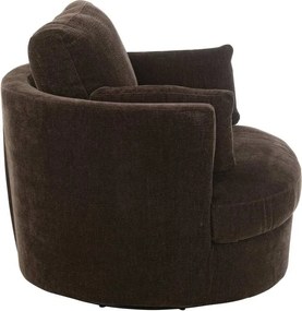 Tmave hnedé kreslo Swivel - 100*109*89cm