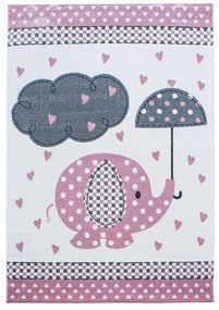 Ayyildiz, Kusový koberec Kids 570 pink, 120x170, ružová, detská izba