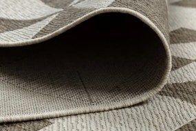 Koberec Šnúrkový SIZAL FLOORLUX 20489 champagne / taupe Trojuholníky