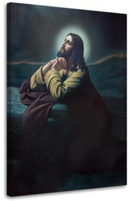 Obraz na plátně Náboženská modlitba Ježíše v zahradě - 60x90 cm