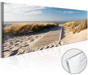 Artgeist Obraz na akrylátovom skle - Wild Beach [Glass] Veľkosť: 120x40