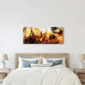 Obraz - Šamanský motív (120x50 cm)
