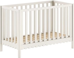 Béžová postieľka z borovicového dreva s nastaviteľnou výškou 60x120 cm Swingo – Vipack