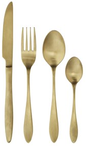 MADAM STOLTZ Sada príborov z nerezovej ocele Gold – set 4 ks